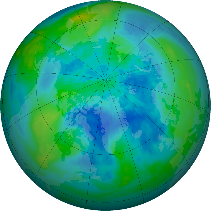 Arctic ozone map for 22 September 2002